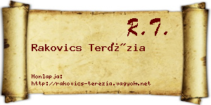 Rakovics Terézia névjegykártya