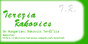 terezia rakovics business card